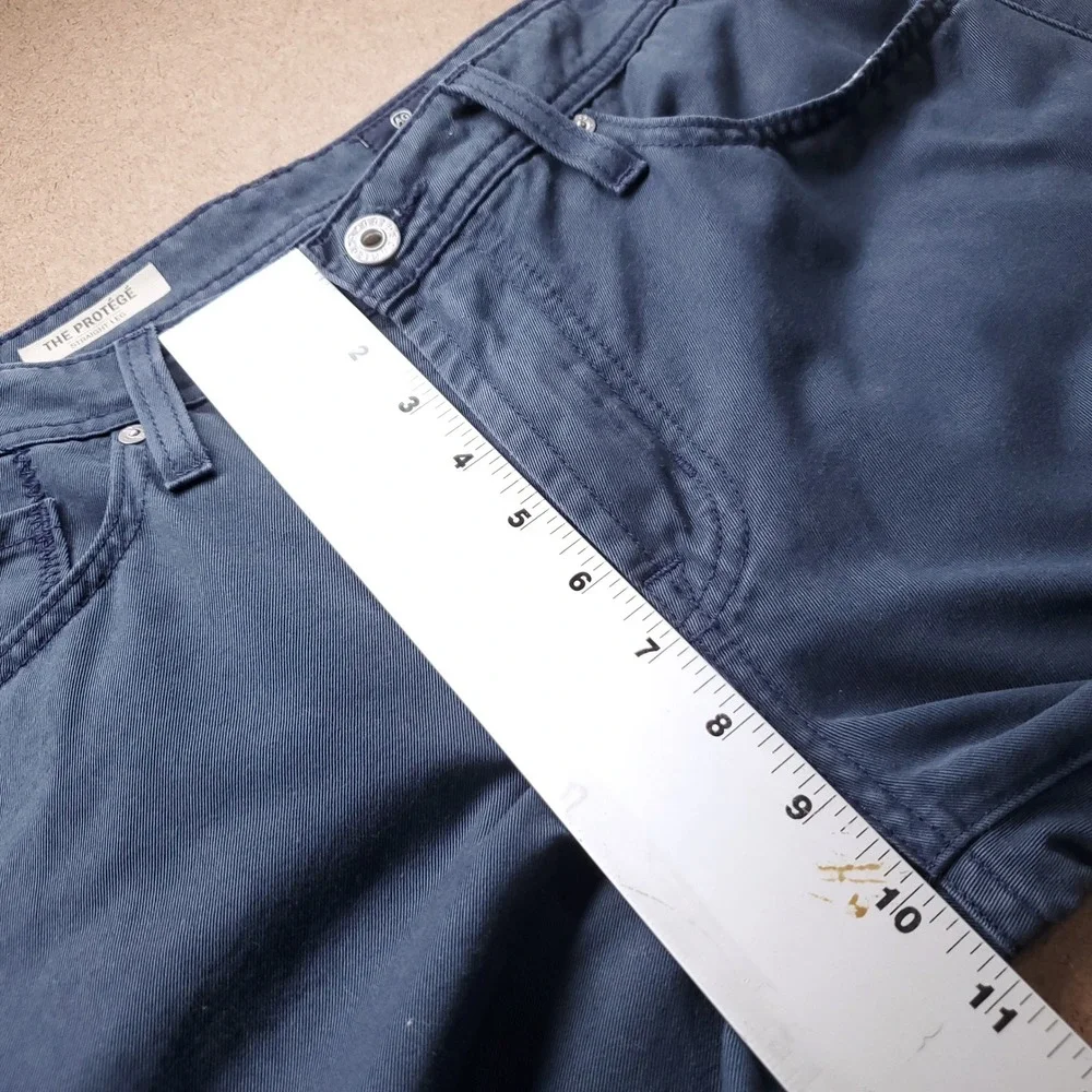 AG The Protégé Straight Leg Chino Pants Men 32R Blue 5-Pocket Designer Luxury